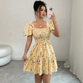 new european and american style women's floral print ruched sleeveless v-neck cinched waist backless maxi dress - perfect for vacation