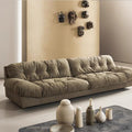 Italian minimalist cloud sofa down fabric living room small apartment lazy leather sofa foshan wholesale