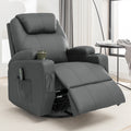 Single genuine leather massage heating living room multi-functional sitting and lying lazy zero-reliance wall chair sofa waist suitable for the elderly