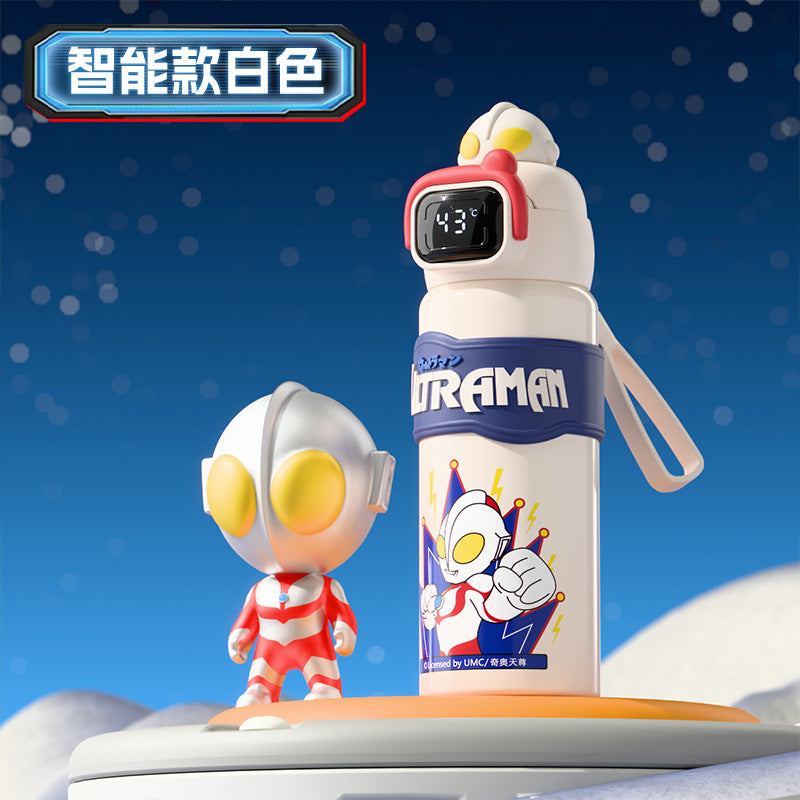 Ultraman kids' insulated water bottle - perfect for school, food-grade 316 stainless steel, elementary school students, baby straw cup
