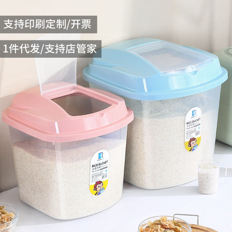 Grains storage rice bucket 25kg household sealed rice bucket box insect-proof and moisture-proof food grade 10kg rice bucket