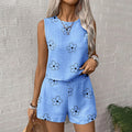 Blue black floral