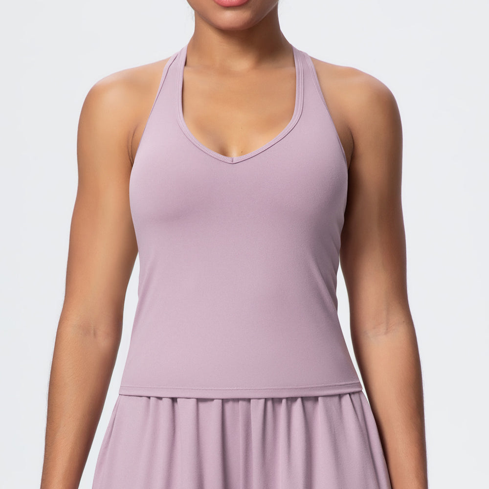 New brushed fabric tie-up long sleeve sports bra with open back, drawstring wide-leg loose pants, outdoor casual fitness outfit