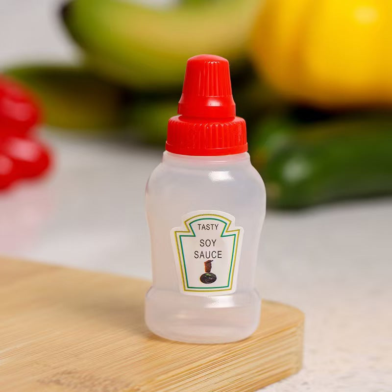 Mini sauce bottle plastic squeeze sauce bottle japanese style squeeze condiment bottle food grade portable soy sauce bottle cross-border