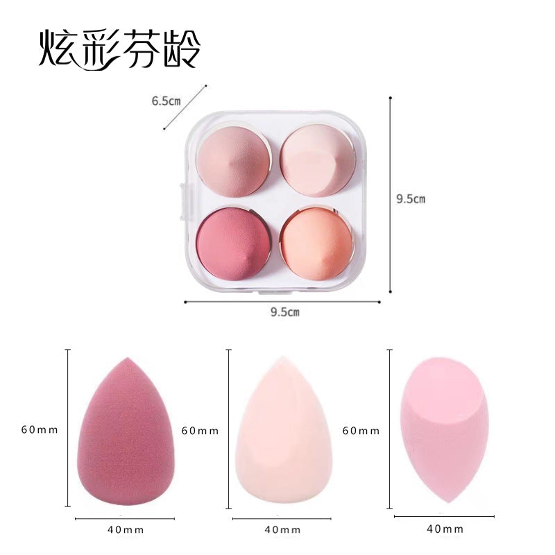 Colorful fenling 100 points beauty egg bevel cut cotton pad sponge powder puff liquid foundation special egg air cushion oem