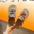 New arrival lazy shoes birkenstock slippers for women spring autum home non-slipoutwear cartoon stylish toe-cap half slippers wholesale