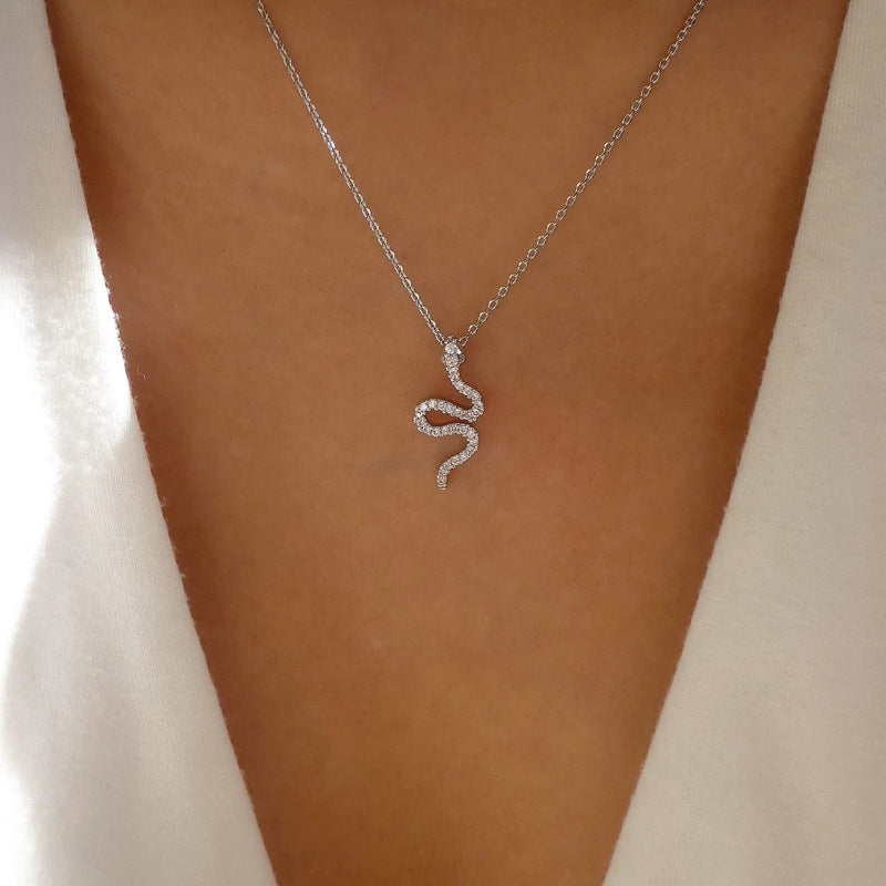 Snake necklace women's niche design clavicle chain accessible luxury necklace insfashioneasiest for match ring necklace suit accessories