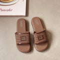 Flip-flops popular home women's shoes 2025 new arrivalfashioneasiest for matchoutwearnon-sliplightweightcut out beach slippers