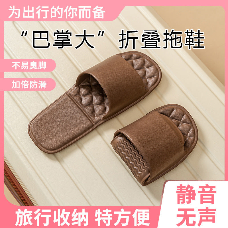 Family pack foldable travel slippers - women's portable, non-slip, disposable slippers for travel, business trips, and hotels - suitable for bathing
