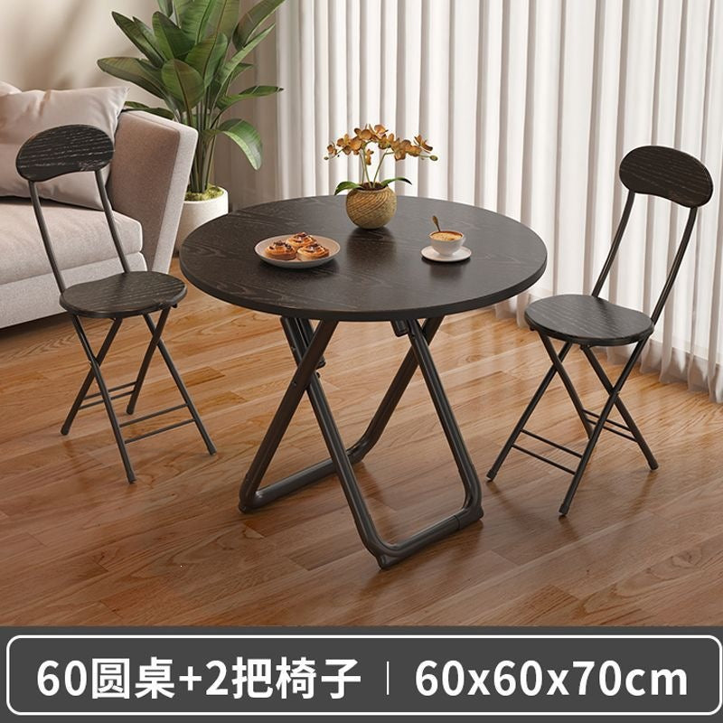 Foldable table dining table for homesmall apartment rental house simple table and chairs for eating square table round table convenient stall