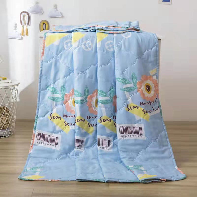 Factory direct sales diamond velvet ultrasonic summer cool quilt event opening gift air conditioner quilt thin quilt gift box wholesale