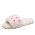 Export cotton slippers, fur slippers, women's indoor home, fall and winter short stuffedflats open slippers, large size slippers