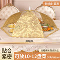New foldable food cover for home use - multi-purpose tabletop lid for leftovers, multi-layer design, mosquito and fly protection