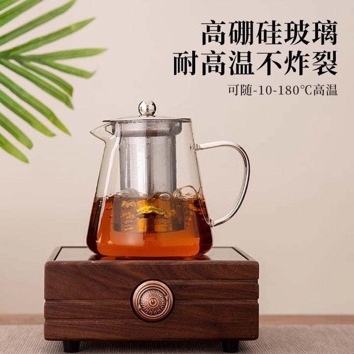 Glass teapot with filter tea water separation cup for homewater kettle fair cup tea maker high borosilicate glass