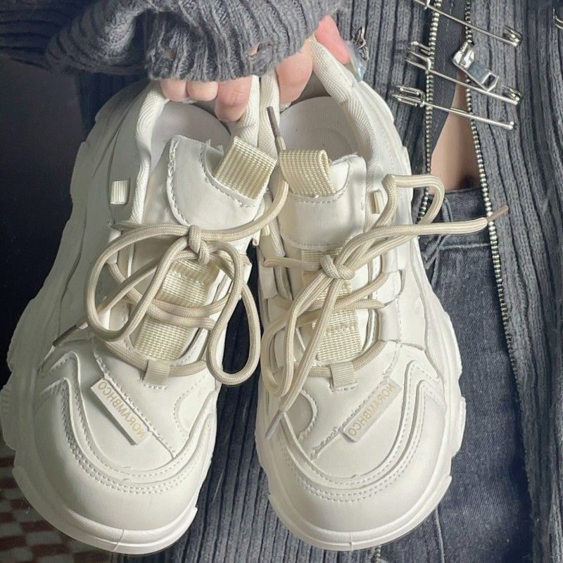 Best sellingthick soledad shoes women's spring & fall hong kong style ins trend retro 2026 new arrivaleasiest for match height increasing casual sports shoes