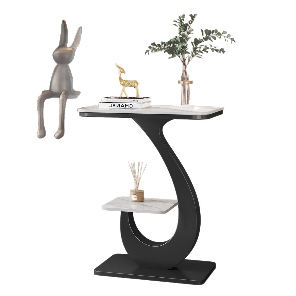 2026 new rock slab plant stand - luxury, high-end living room floor display shelf, balcony plant stand, minimalist entryway table