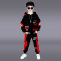 Boys' spring/autumn outfit: stylish  new arrival, handsome mid-to-large size children's hoodie two-piece tracksuit