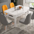 Modern tempered glass double-layer dining table and chair set - perfect for small spaces, home use, rental properties, and dining areas