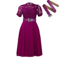 Deep rose red + belt