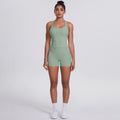 Cloud-feel brushed outdoor casual running yoga clothes, quick-drying, beautiful back, hip-lifting, tight shorts, sports and fitness clothes suit