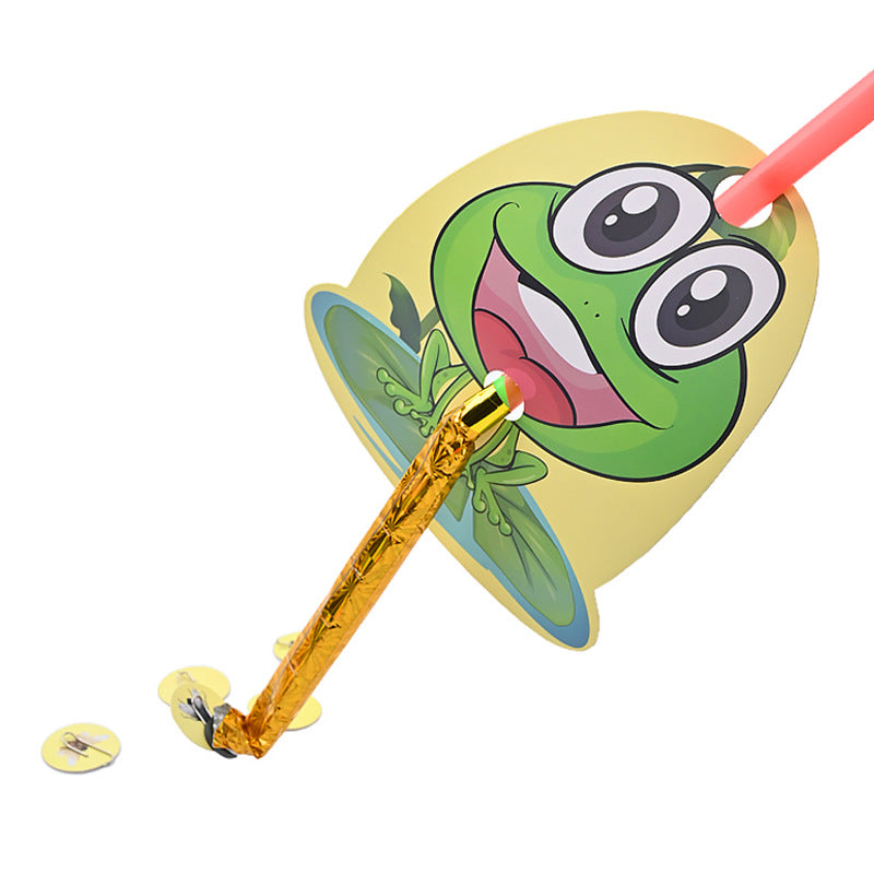 Frogs prey on insects, kindergarten handmade DIY technology small production puzzle creative teaching aids material research recommendation