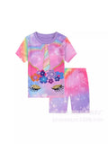 Flame-retardant fabric cross-border foreign trade summer fresh green girl home cute rabbit holding egg 2-piece set
