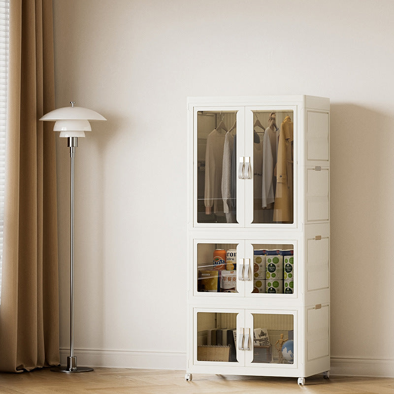 Children's Wardrobe Bedroom Household Storage Cabinet Baby Storage Box Toy Clothes Storage Box Plastic Folding Locker