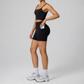European and american new pocket yoga outfit women's set high waist shaping stretch fitness set quick-dry breathable activewear