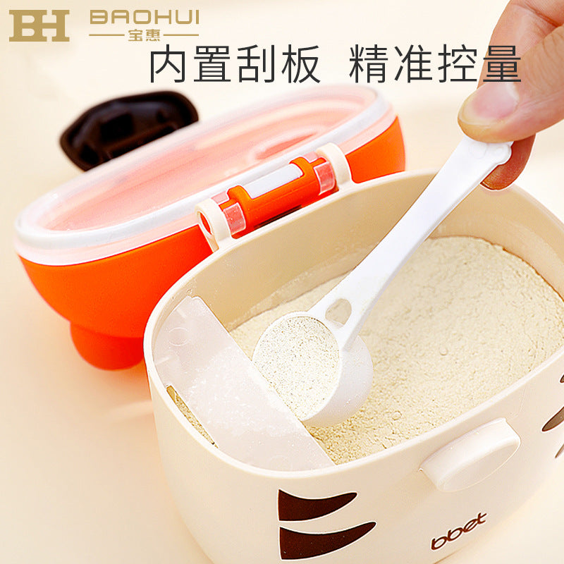 Baby milk powder box Portable out Large capacity baby rice noodle box Milk powder sub-packaging box Sealed storage tank Moisture-proof