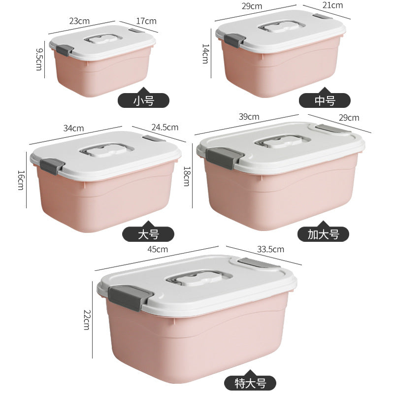 Storage Box Plastic Clothes Organizing Box Covered Portable Storage Box Extra Large Household Toys Snack Storage Box