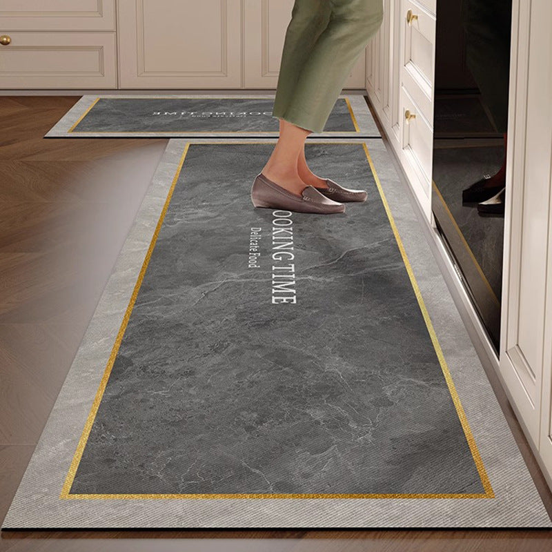 Kitchen floor mat non-slip oil-proof  new diatom mud wipeable no-wash special mat water-absorbent no-wash floor mat
