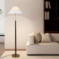 Modern minimalist floor lamp - stylish decorative lighting for living room, sofa side, study, bedroom, and bedside. fabric lampshade, upright design