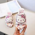 Vancahao slippers  summer new girls' fashion cartoon cat sandals & slides - big kids' indoor/outdoor flip-flops