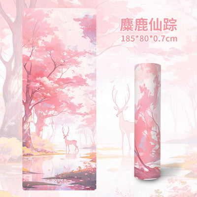 2024 new high-value yoga mat - non-slip, women's, extra wide 80cm, fitness shock absorption, thickened, soundproof yoga mat - tpe