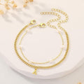 K-style dongdaemun insniche style hot-selling accessories elegance ball chain anklet for women easiest for match ball chain pearl anklet