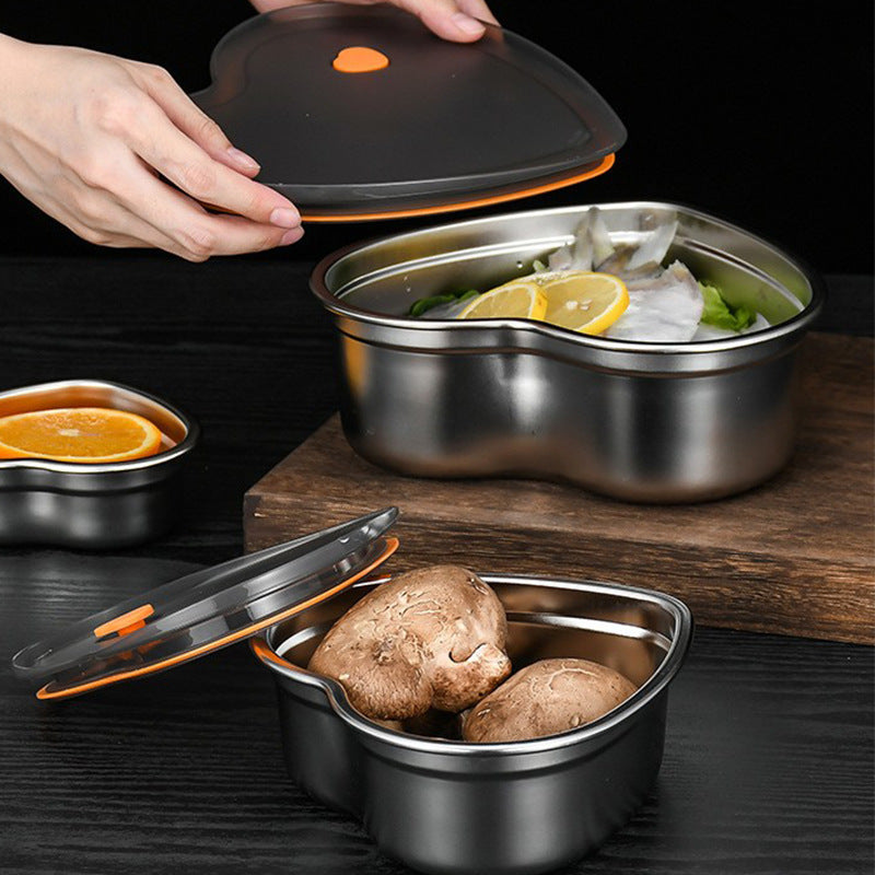 304 stainless steel refrigerator crisper, kitchen quick-frozen dumpling box, food box, sealed storage, frozen crisper