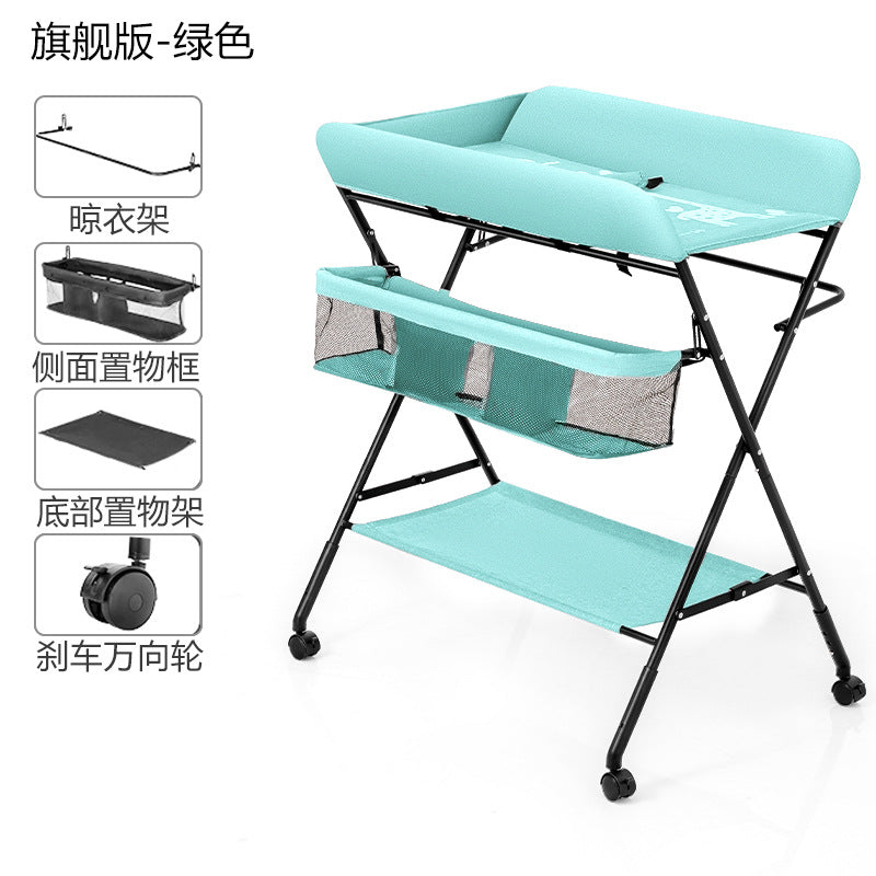 Diaper changing table - portable, multifunctional, foldable baby care station for newborns - bathing, diaper changing, and massage