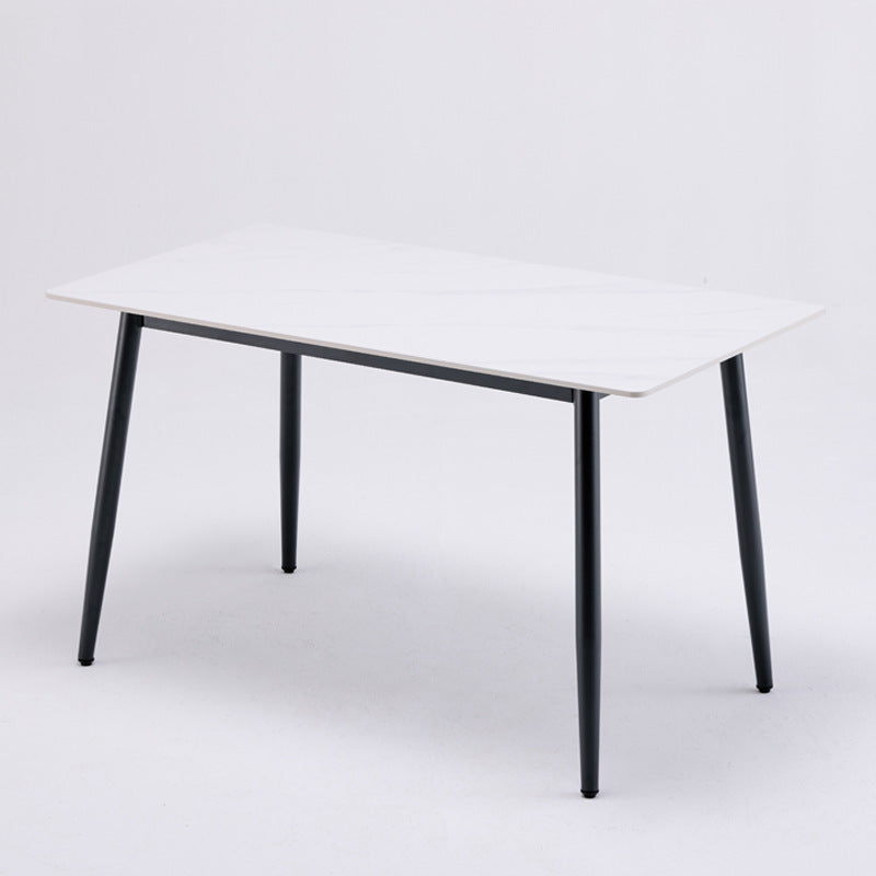 Rock slab dining table combination modern casual italian for home dining table small apartment rectangular simple dining table