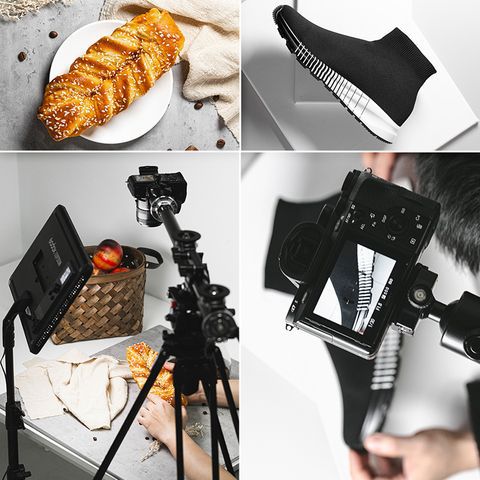 Camera dslr tripod vertical overhead shot long extension rod shooting props photography light stand four-head extension horizontal arm