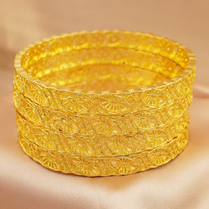 Wholesale 24k gold plated bangle bracelet - middle eastern dubai wedding nigerian women's bridal gold sand bangle jewelry wholesale