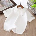 Boys' short-sleeve t-shirt summer collection : new lightweight polo shirt with turn-down collar for stylish boys - yh