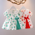 Korean children's summer new arrivals: floral short-sleeve dress - korean style princess sweet floral dress for baby girls