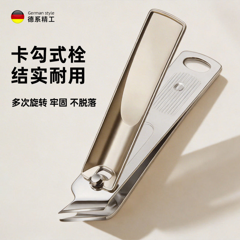 German precision nail clipper set - universal design for men & women - home use, portable, angled edge, complete manicure tool kit