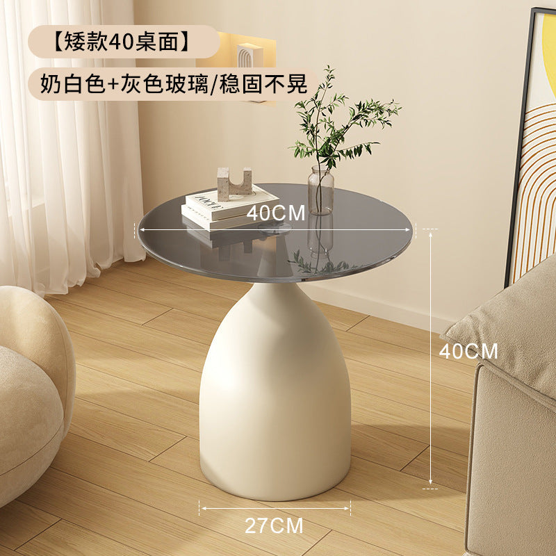 Influencer-approved iron side table - mini coffee table, bedside table, minimalist modern small round table, living room storage shelf