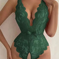 European and american cross-border hot-selling sexy lingerie: sexy see-through, pure desire, backless lace crotchless bodysuit - direct from the manufacturer