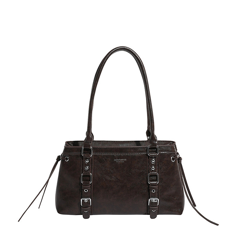 Vintage niche underarm bag 2025 new autumn/winter fashion korean style handbag commuter bag versatile large capacity tote bag