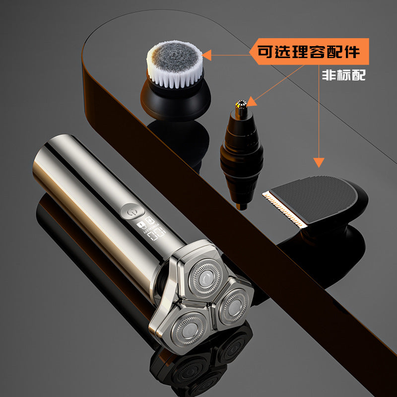 Custom electric shaver - anti-pinch, washable, digital display, multi-function, magnetic floating triple blade razor