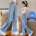 Girls' summer pants: kids' mosquito-proof trousers, lightweight summer style,  new arrivals, long pants for girls, big girls' jeans, wide-leg pants
