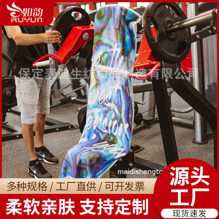 Sports towel, quick sweat-absorbing gym mat, outdoor running, enlarged quick-drying towel with strong magnetic sweat towel wholesale