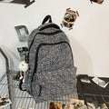 Niche style american graffiti junior high school and college students large capacity backpack stylish checkerboard grids high school student backpack